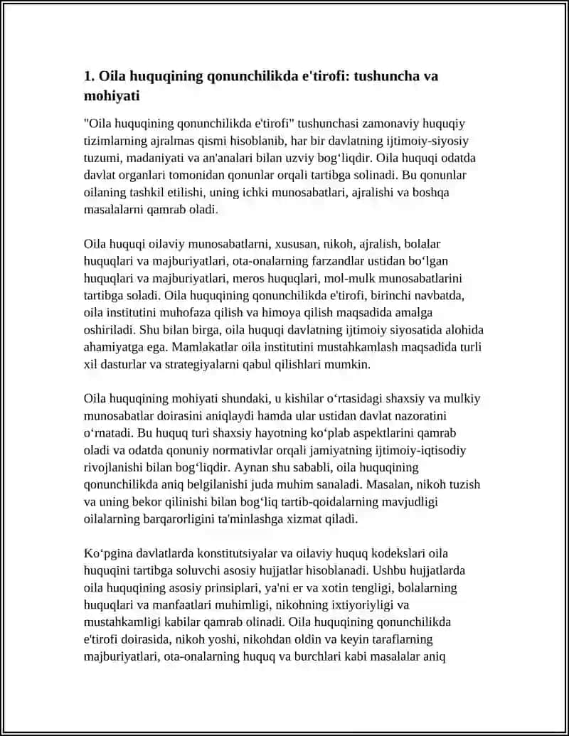 Oila huquqining qonunchilikda e'tirofi 3
