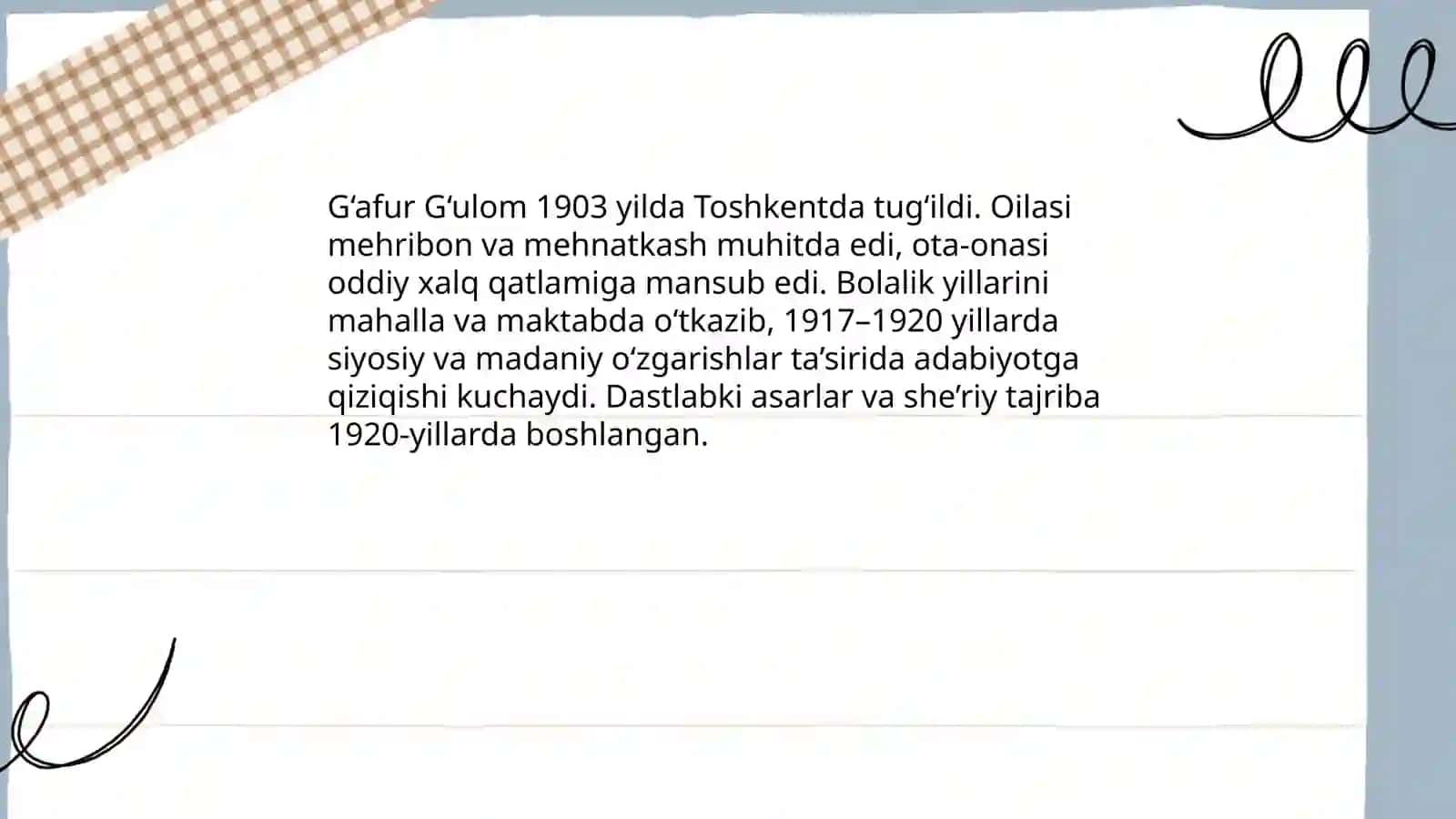 G‘afur G‘ulomning hayoti va ijodi 3