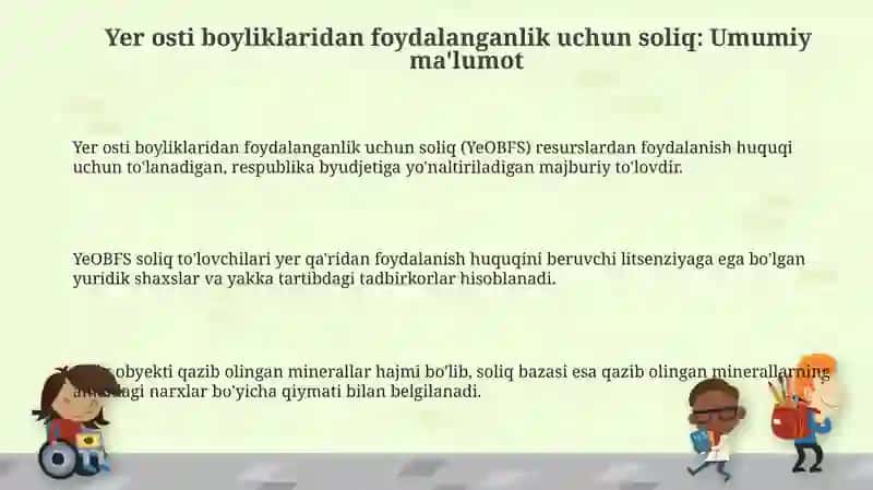 Yer osti boyliklaridan foydalanganlik uchun soliq va uning stavkalarini belgilash mezonlari 3