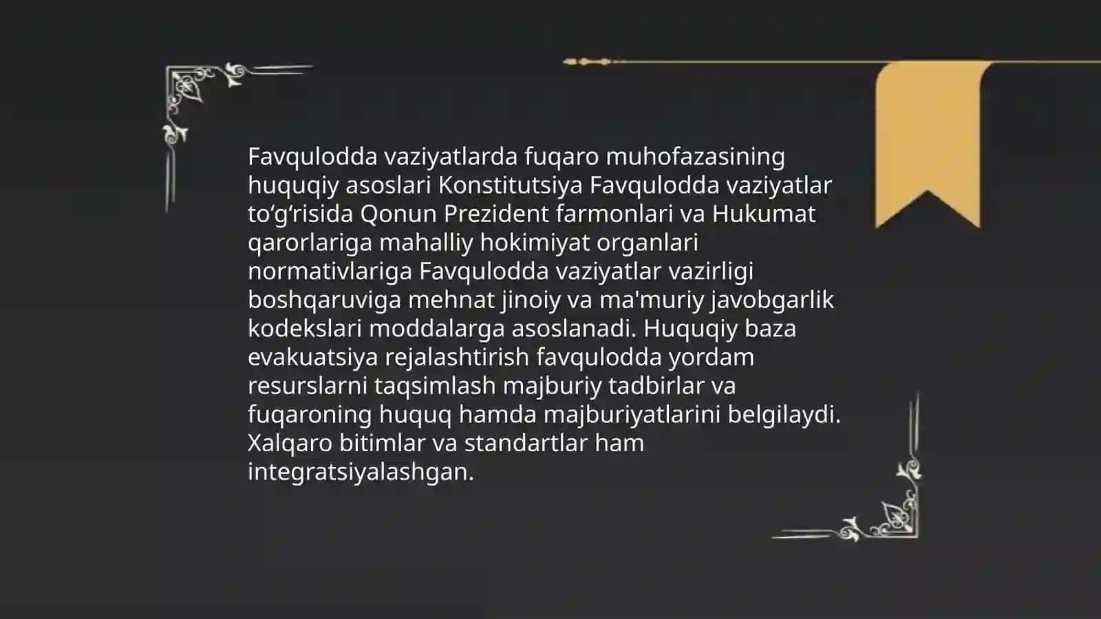 Favquloda vaziyatlarda fuqari muhofazasining vazifalari 3