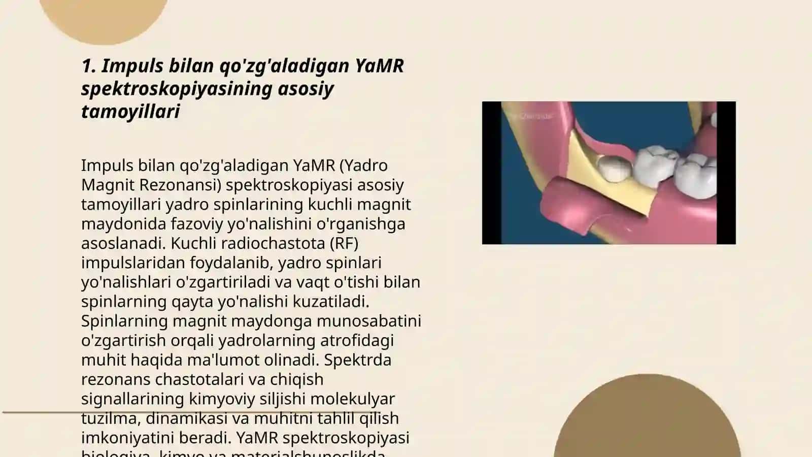 Impuls bilan qo'zg'aladigan YaMR spektroskopiyasi 3