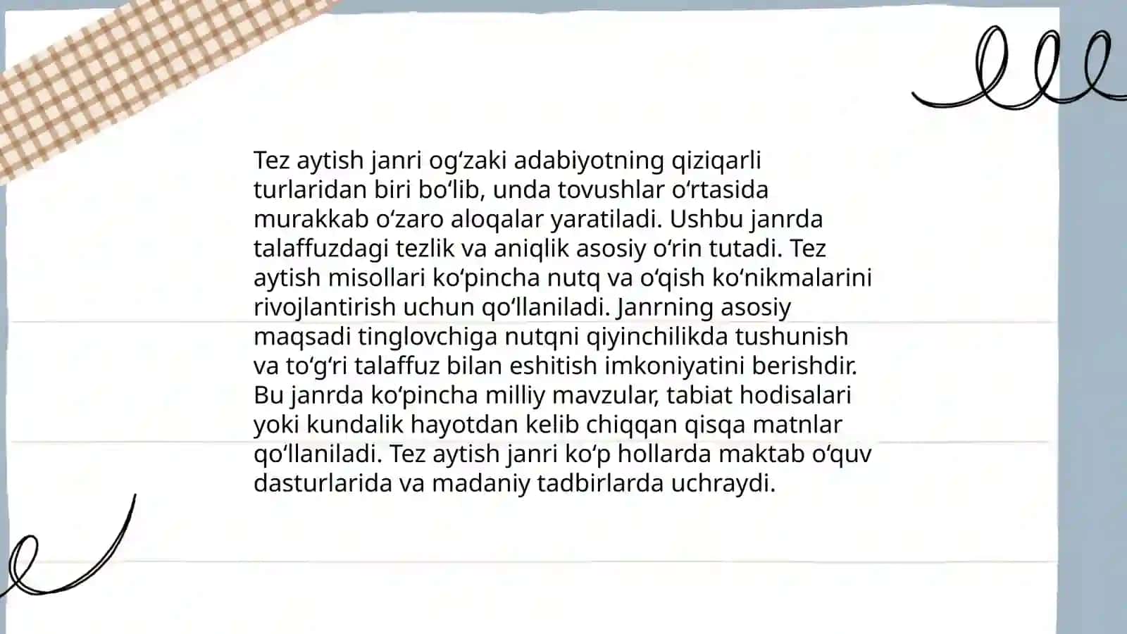 Tez aytishlarning janriy tasnifi 3
