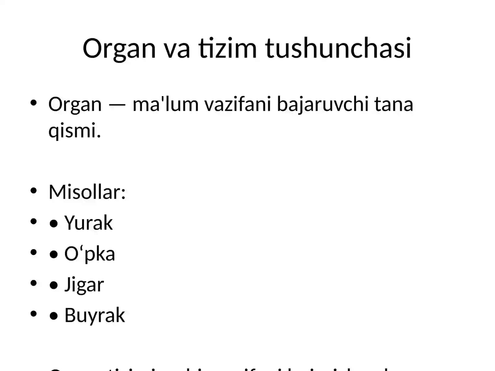 Inson tanasi — Organlar va tizimlar | Tibbiyot va Biologiya taqdimoti 3