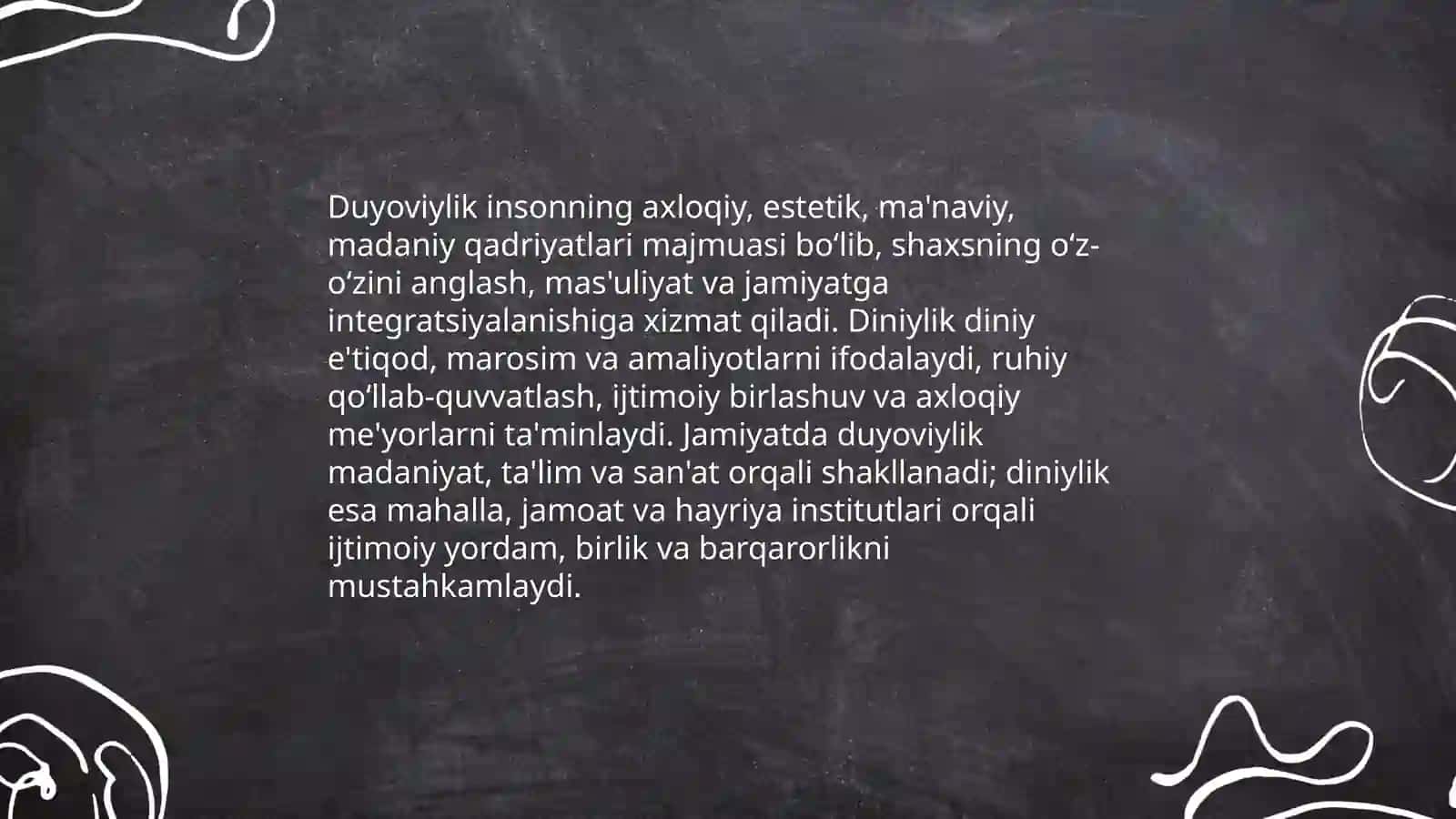 Jamiyat hayotida duyoviylik va diniylik mutanosibligi 3