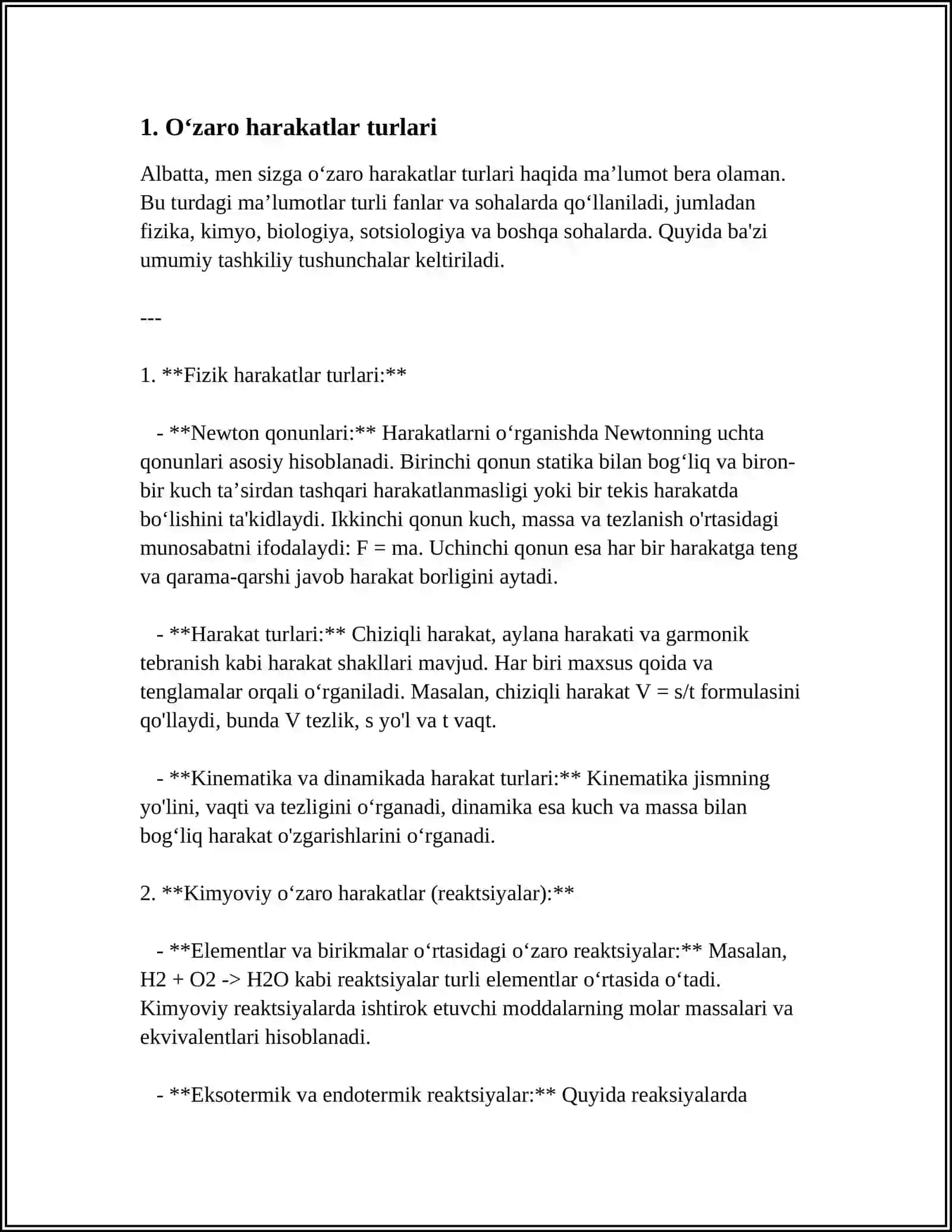 OʻZARO XARAKATLAR MODELLARI KLASSIFIKATSIYASI 3