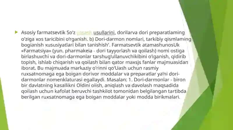 Farmatsevtika tamashunoslik 3