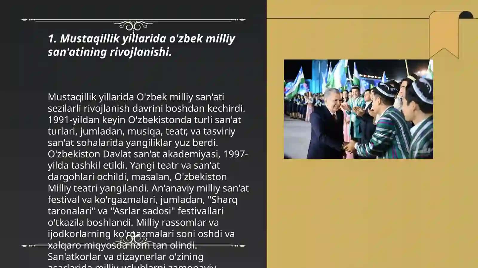 Mustaqillik yillarida Oʻzbekistondagi maʼnaviy va madaniy oʻzgarishlar 3