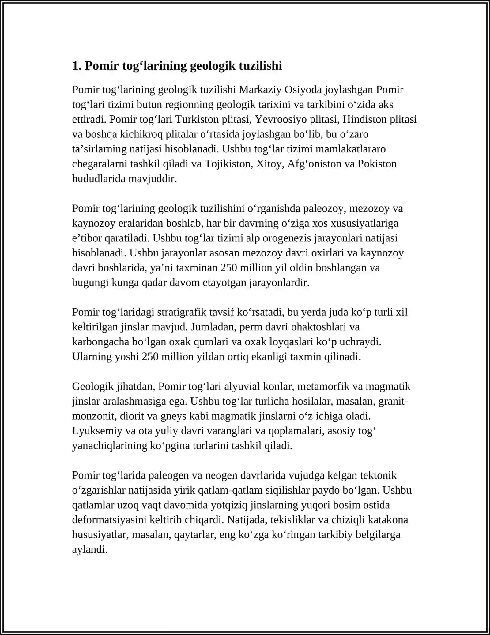 POMIR TOGʻLARI 3