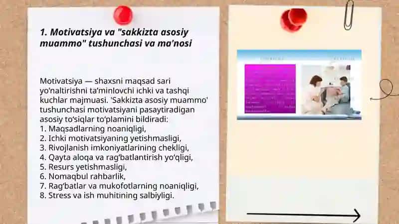 Motiva va motivasiyaning sakkizta asosiy muammolari 3