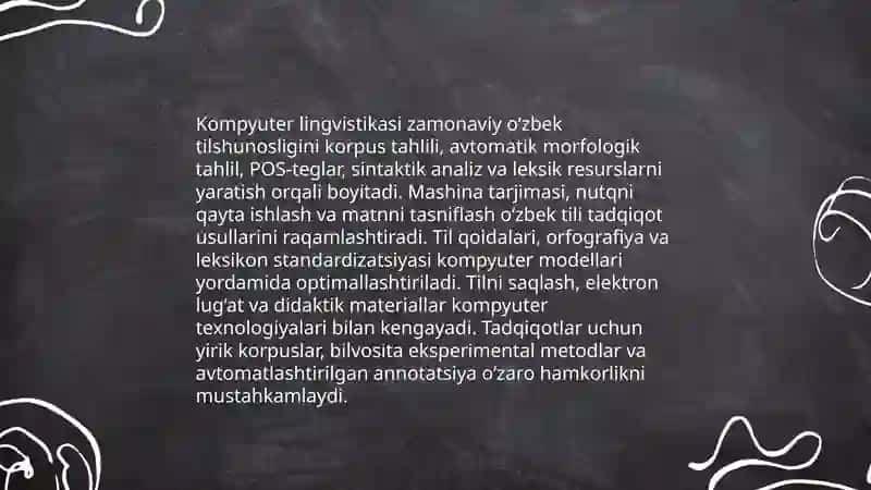 Kompyuter lingvistikasi va zamonaviy o'zbek tilshunosligining o'zaro ta'siri 3
