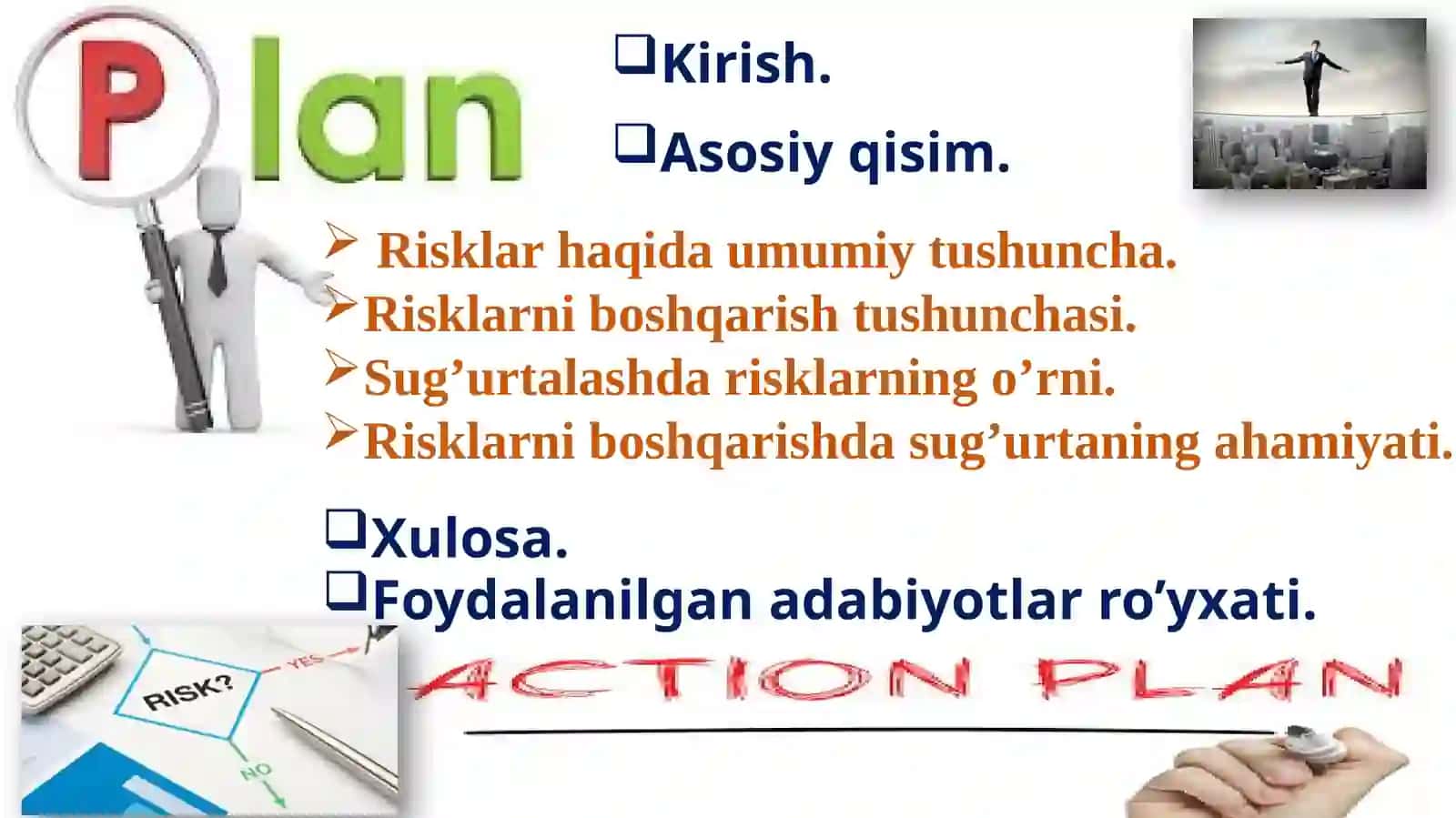 RISKLARNI BOSHQARISH VA SUG’URTALASH STRATEGIYALARI 3