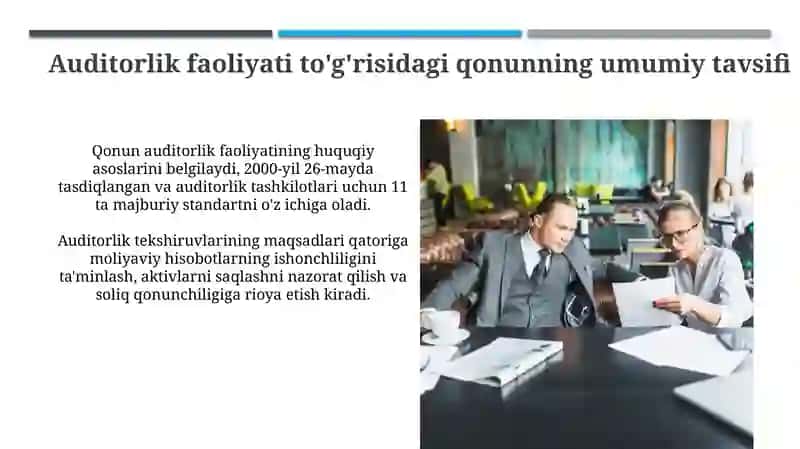 Auditorlik faoliyati to'g'risidagi qonun va uning ahamiyati 3