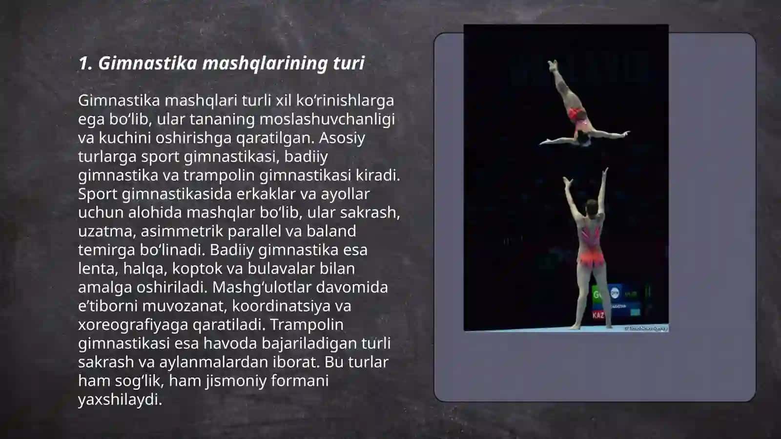 Gimnastika va akrobatika mashqlari 3