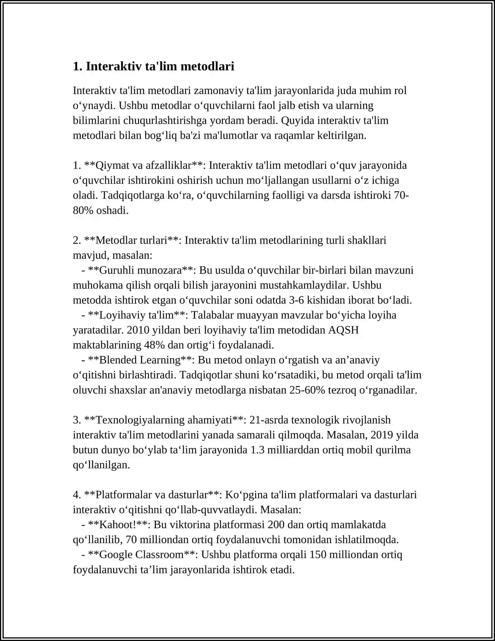 INFORMATIKA VA AXBOROT TEXNOLOGIYALARI FANINI O‘QITISHDA INTERAKTIV METODLARDAN FOYDALANISH 3