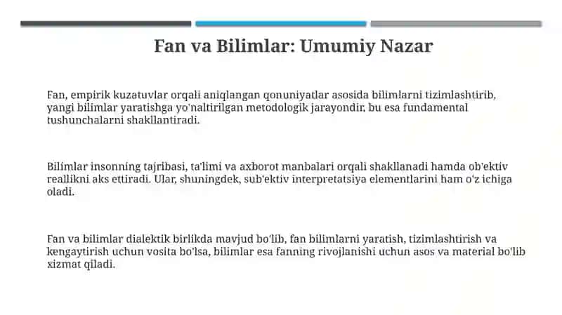 Fan va Bilimlar Ombori: Ekspert Tizimlariga Kirish 3