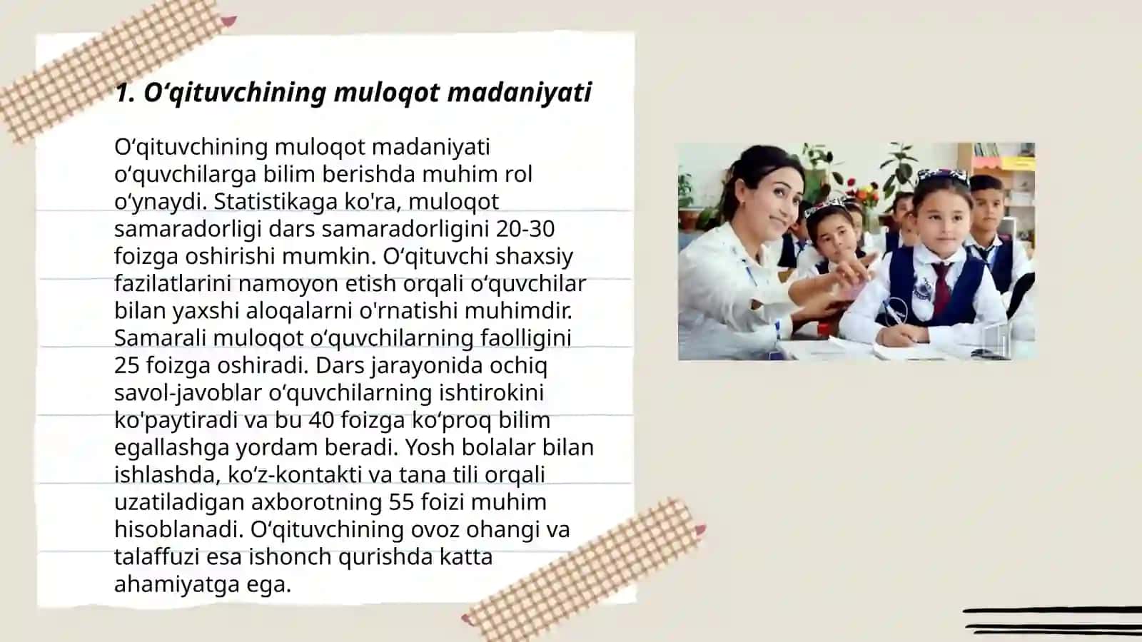 Oʻqituvchi pedagogik faoliyatida muloqot madaniyati va psixologiyasi 3