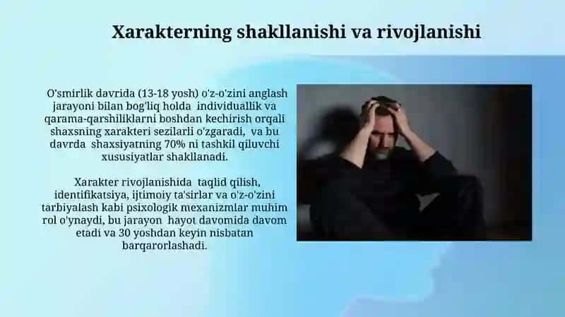 Psixologiyada xarekter muommosi 3