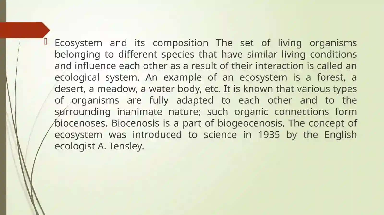 Ecology of ecosystems 3