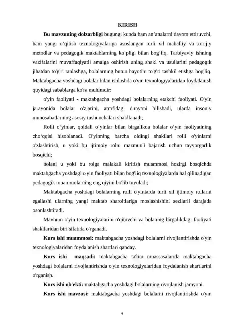 MAKTABGACHA TA’LIM TIZIMIDA PEDOGOGIK O’YINLARNING SHAKILLARI VA AMALGA OSHIRISH METODIKASI 3
