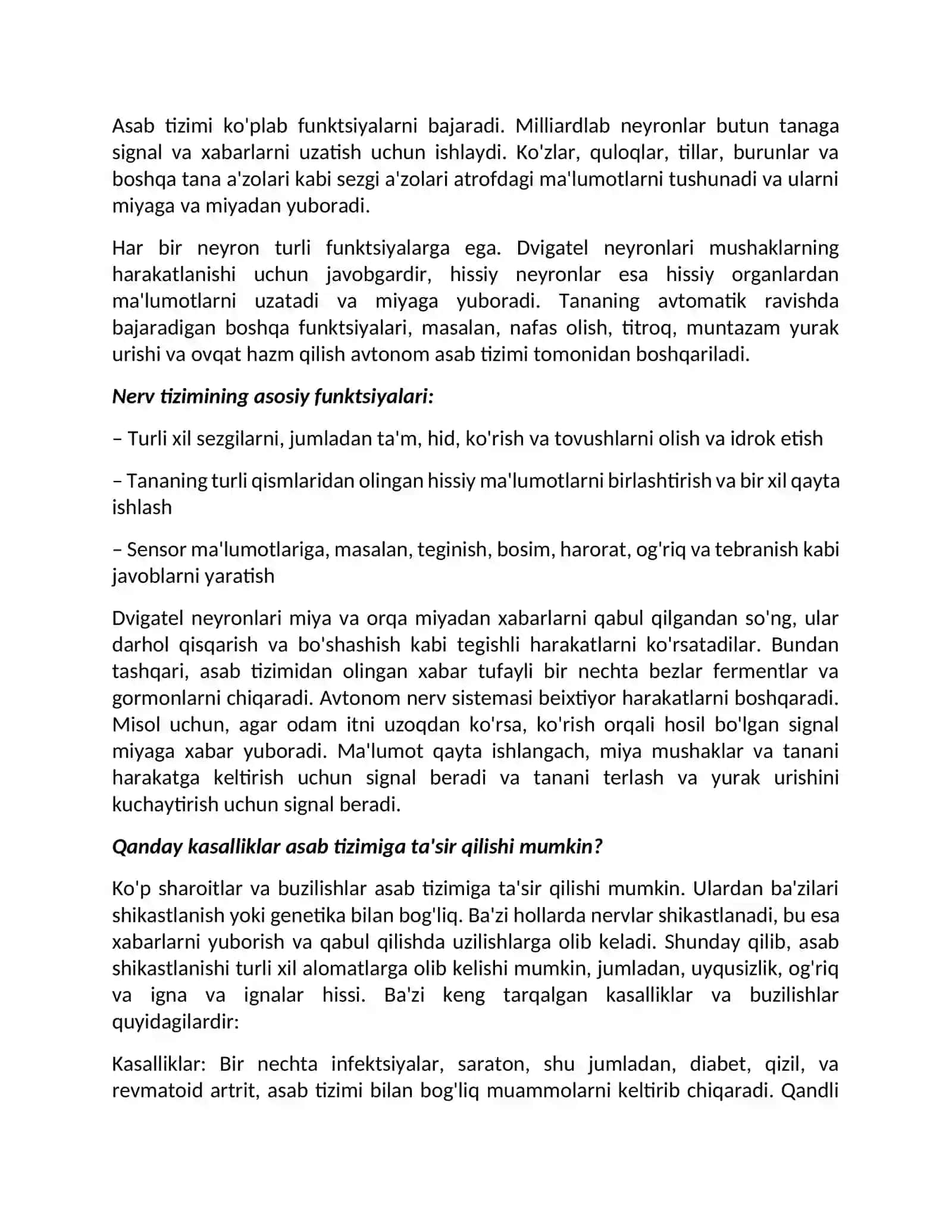 Miya anatomiyasi va nutq funksiyalari: markaziy asab tizimi 3