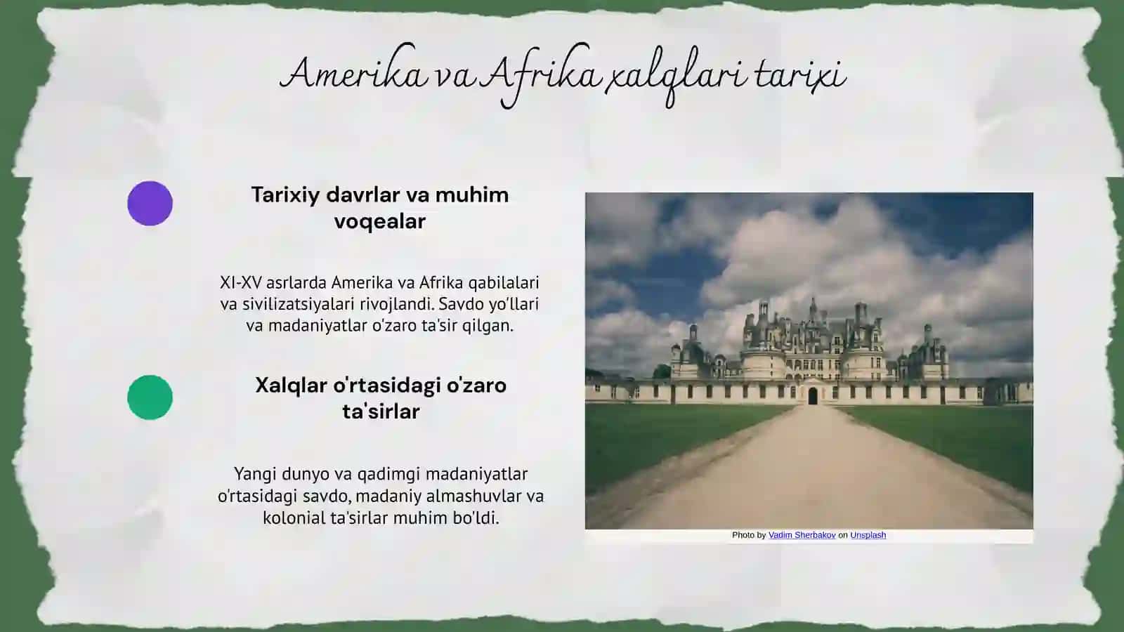 Jahon tarixi fani. 2kurs talabalari uchun. Mustaqil ta'lim topshiriği 3