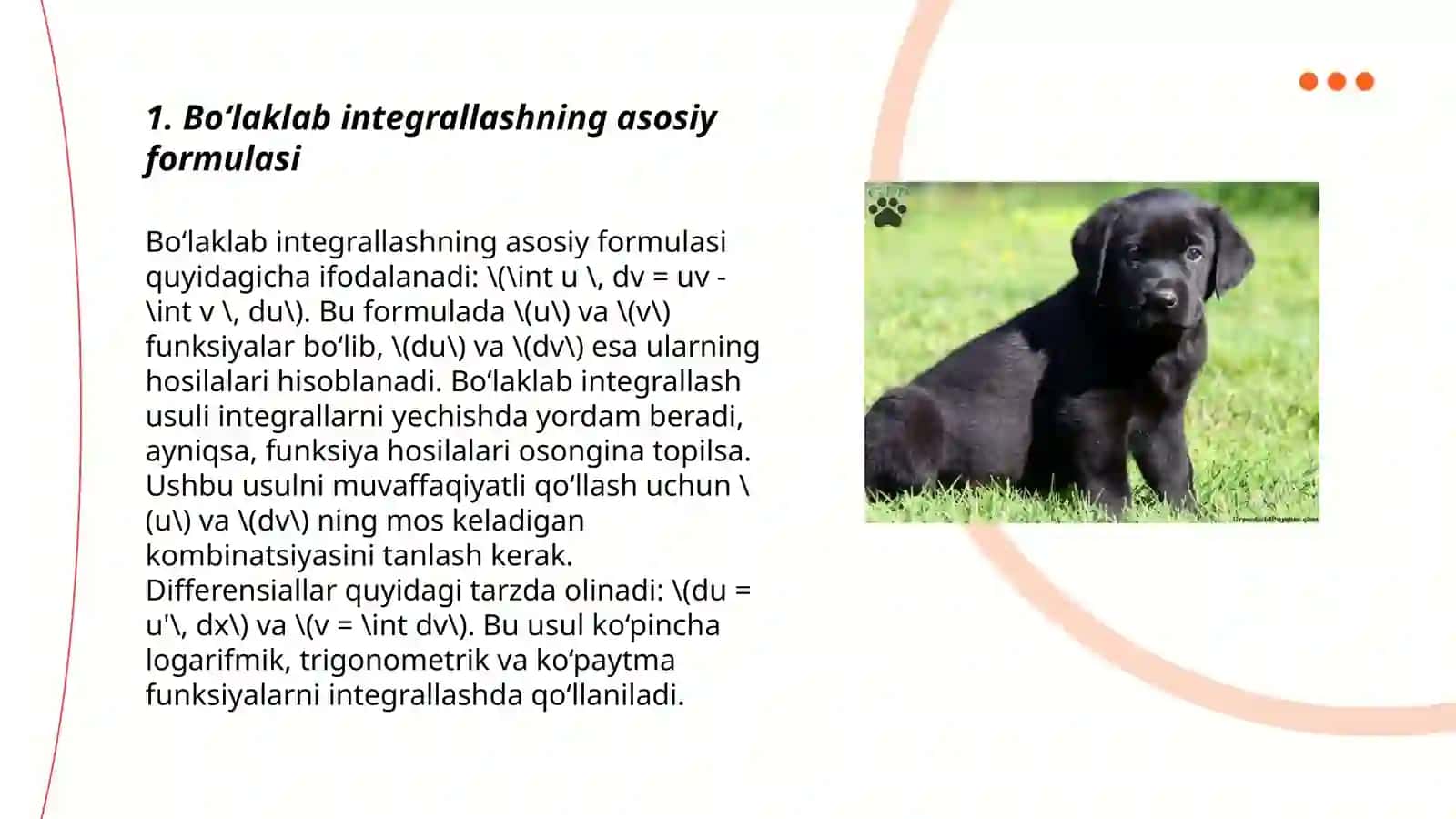 Bo‘laklab integrallash 3