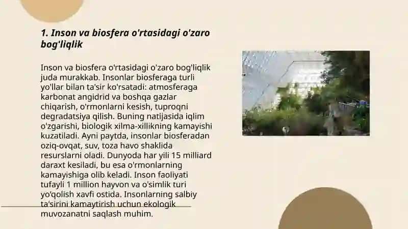 Inson va biosfera 3