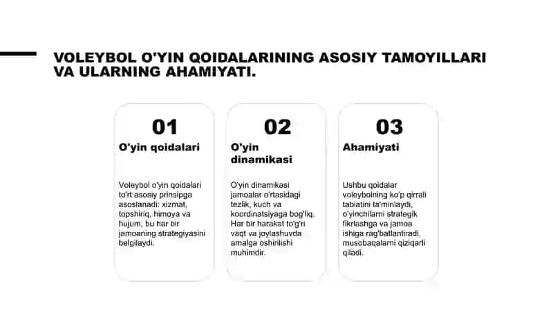 Voleybol o'yin qoidalari va asoslari 3