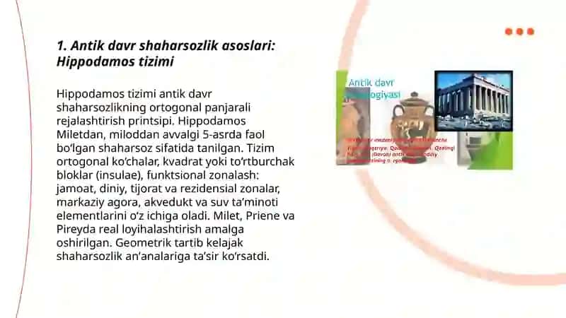 Antik davr shaharsozlik va meʼmorchilik anʼanalari 3