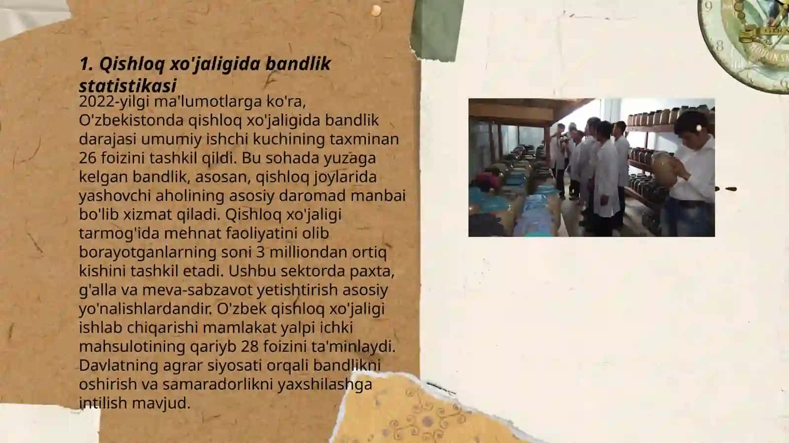 Qishloq xo'jaligida bandlik Va ishsizlik masalalari 3