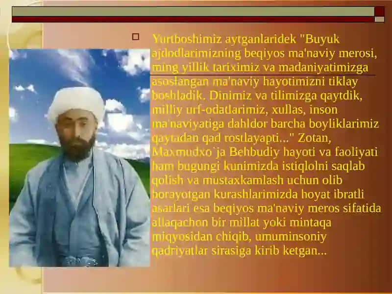 Maxmudxo`ja Behbudiyning hayot faoliyati 3