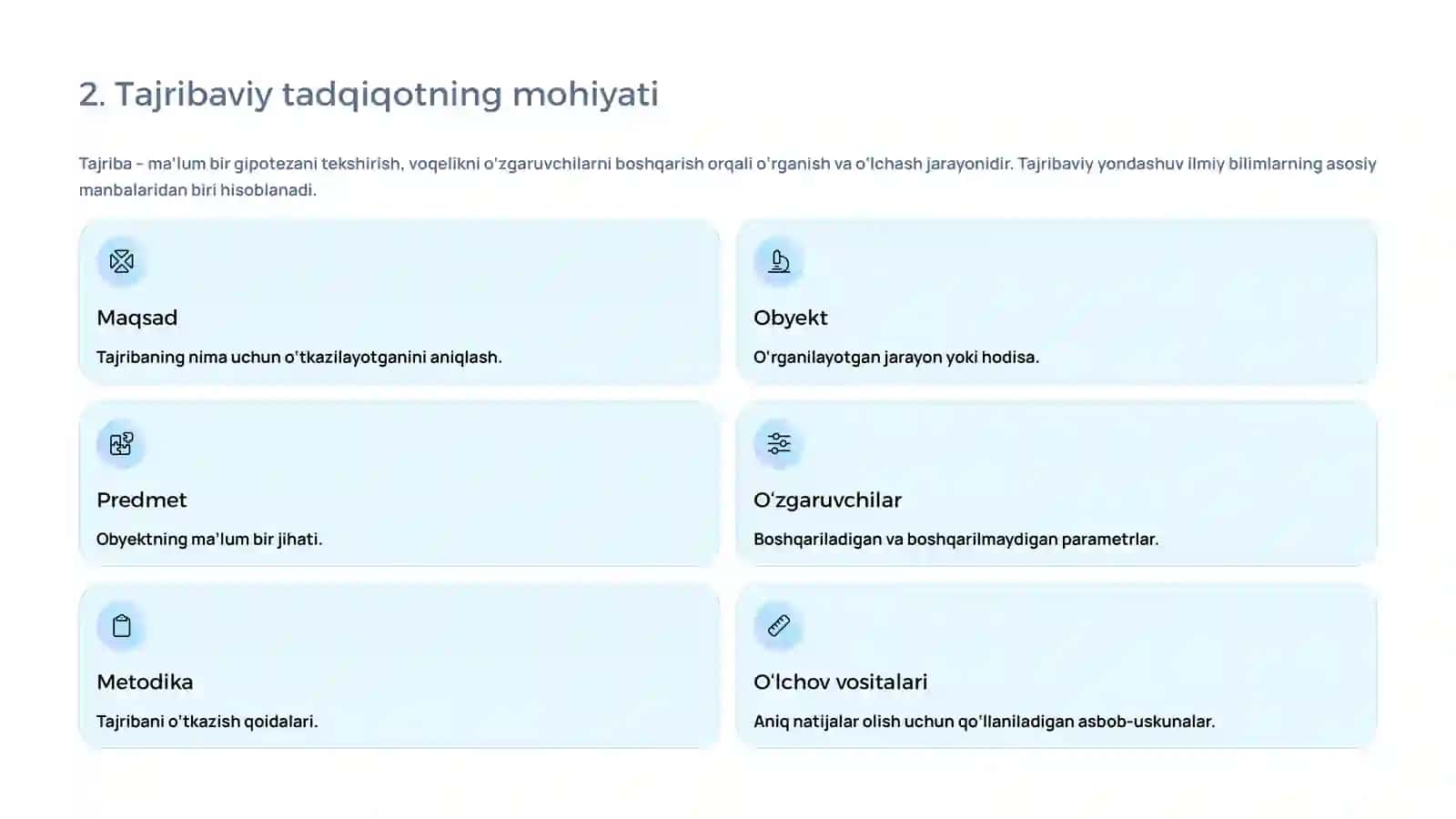 NAZARIY VA TAJRIBAVIY NATIJALARNI SOLISHTIRISH 3