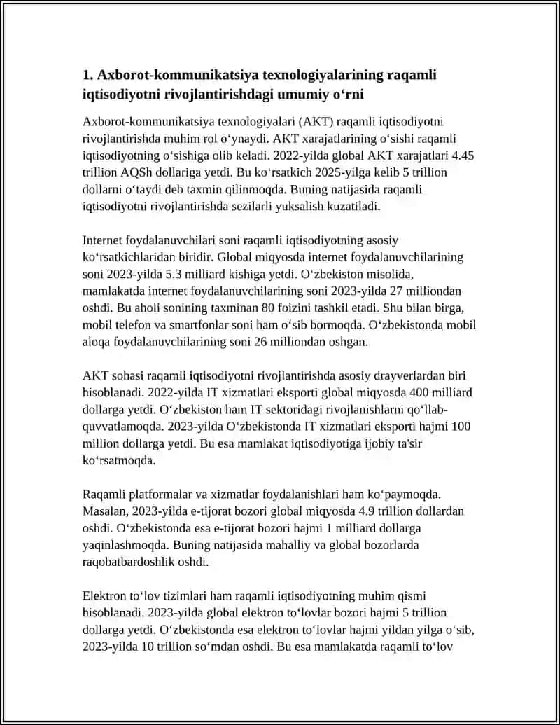 RAQAMLI IQTISODIYOTNI RIVOJLANTIRISHDA AXBOROT KOMMUNIKATSIYA TEXNOLOGIYALARINI O‘RNI 3