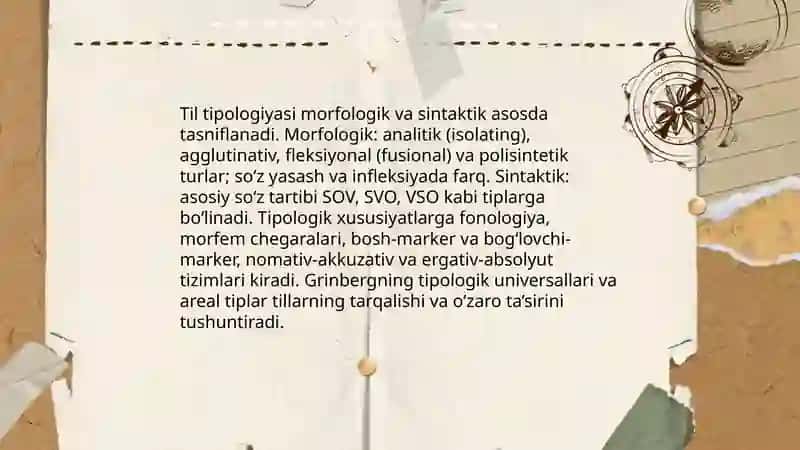 Dunyo tillari tavsifi va tasnifi 3