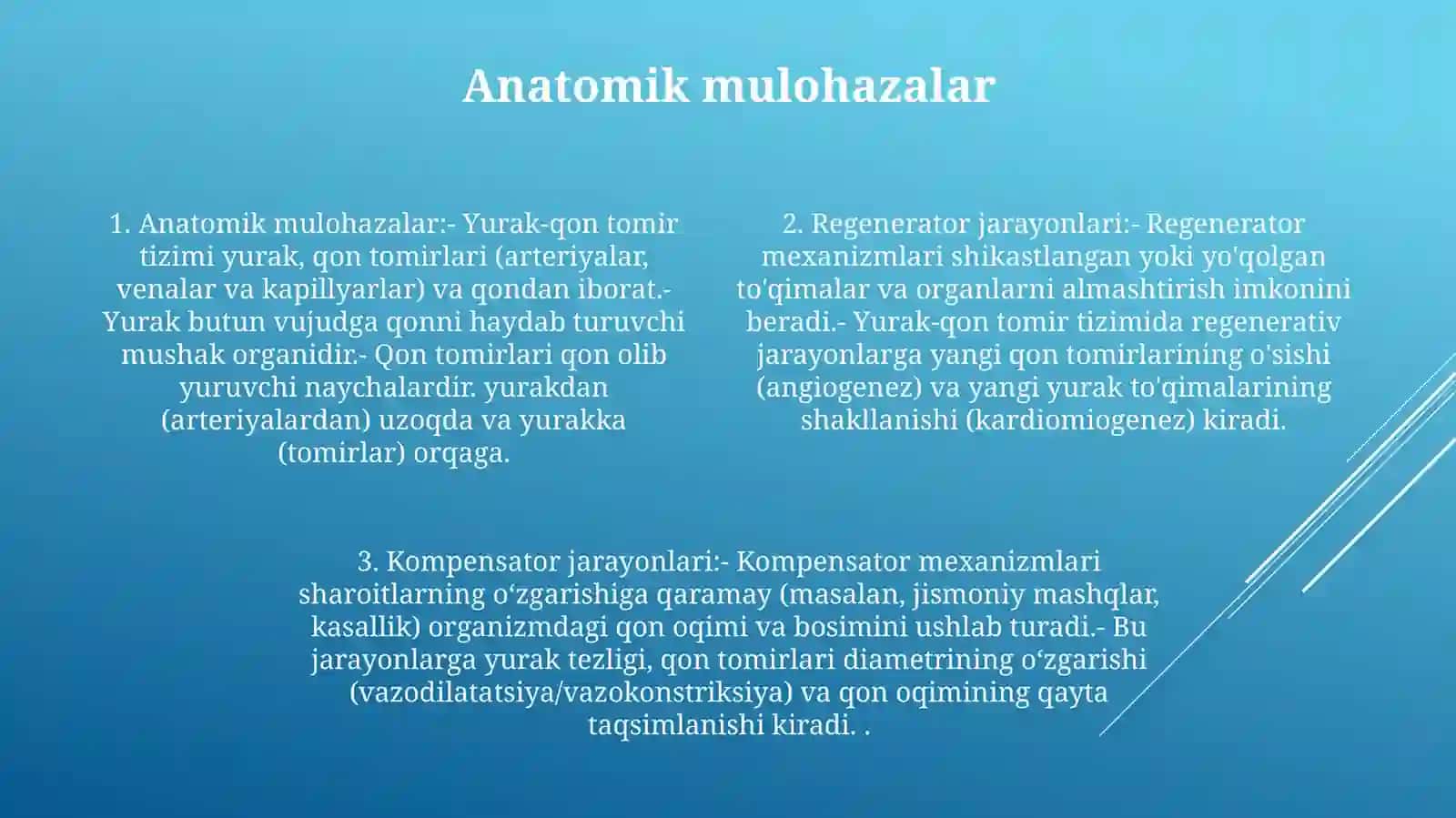 Yurak-Qon Tomirlar Tizimida Regenerator Va KompensatorJarayonlar 3