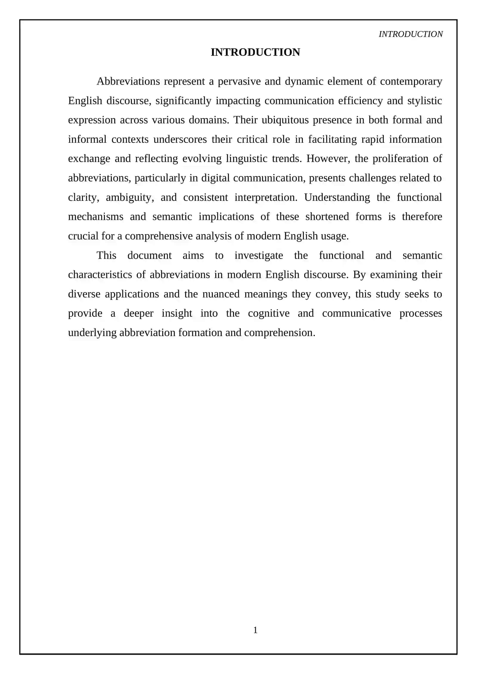 Functional and semantic characteristics of abbreviations in modern English discourse 3