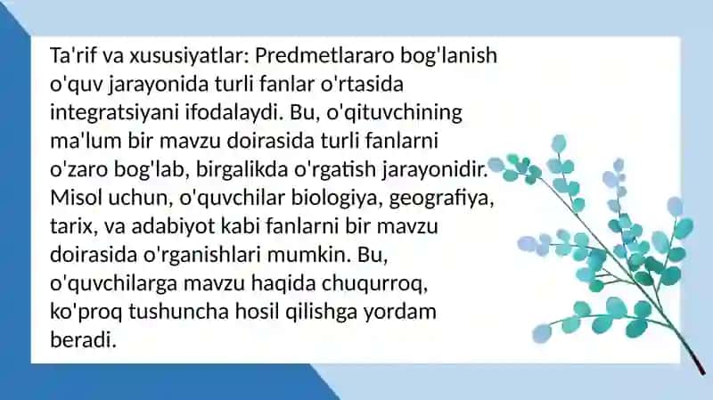 Ekskursiya darslari davomida predmetlararo bog‘lanish didaktik tamoyilini amalga oshirish yo‘llari 3
