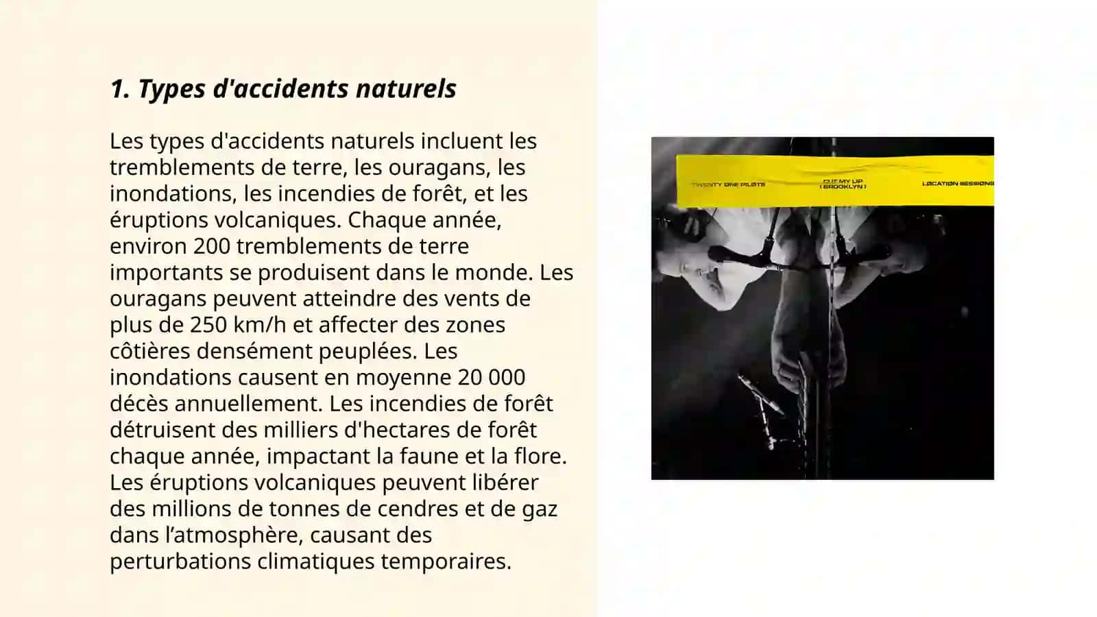 La nature de l'accident 3