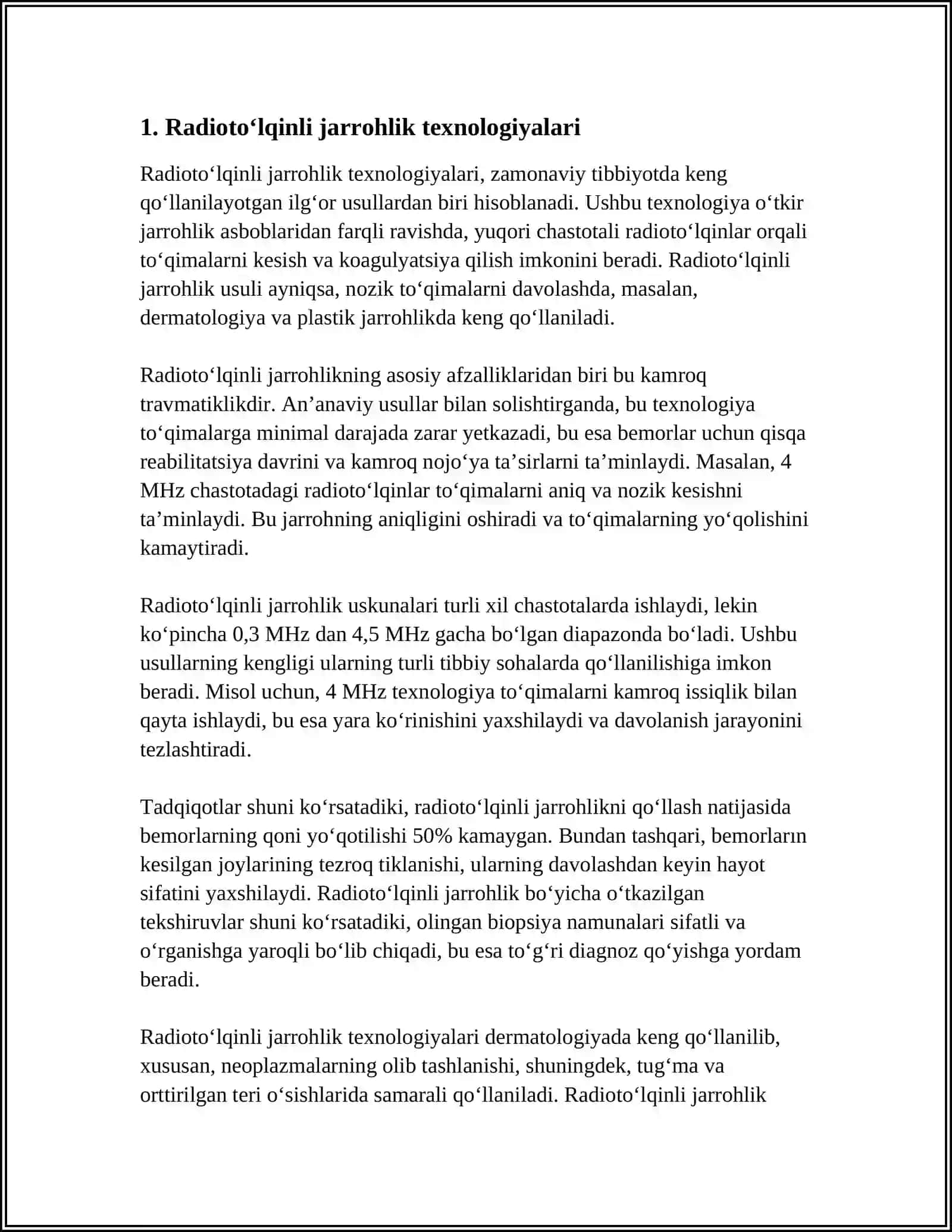 Radiotoʻlqinli jarrohlik texnologiyalari 3