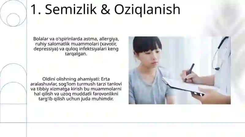 Bolalar va o'smirlar salomatligining umumiy muammolari 3