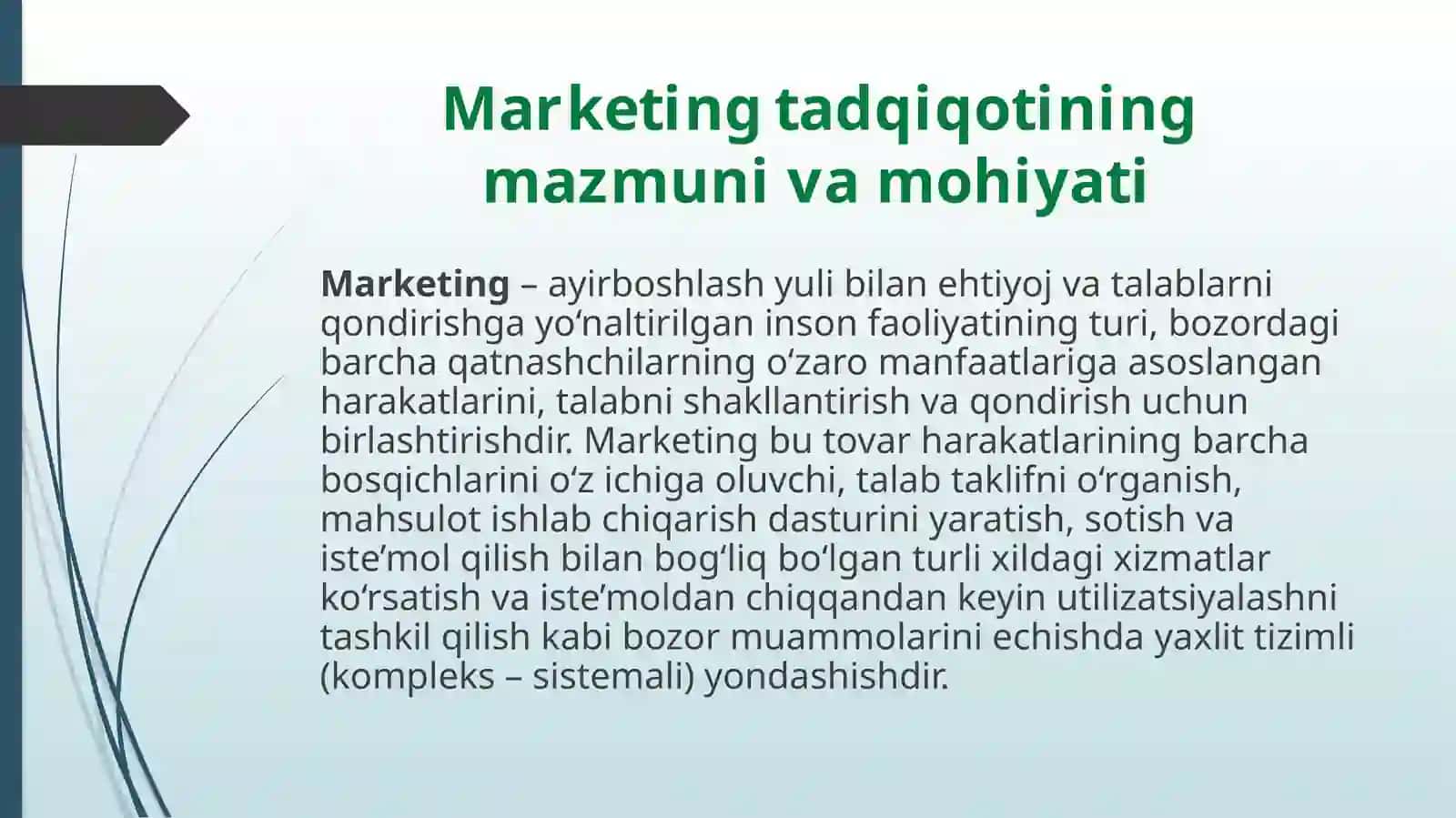 TURIZM VA MEHMONXONA XO`JALIGI FAOLIYATINING MARKETING TADQIQOTLARI 3