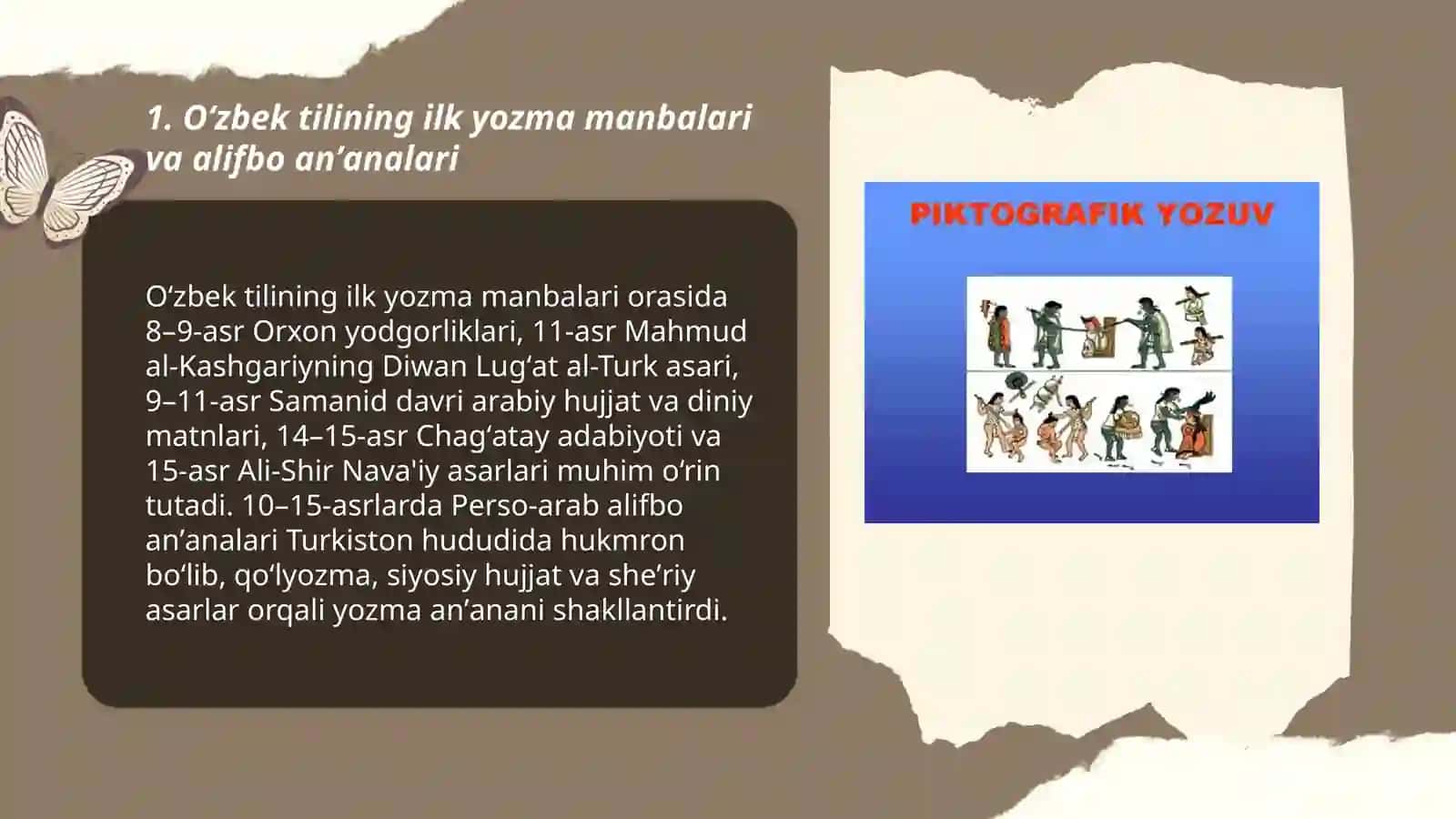 Oʻzbek tilining ilk yozma manbalari va alifbo anʼanalari 3