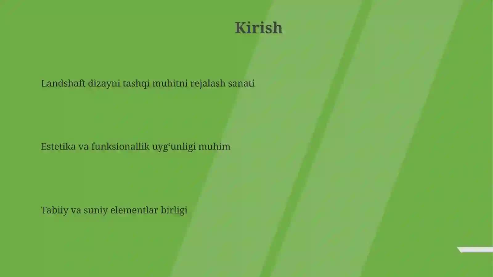 Landshaftlarning estetik dizayni va landshaft planirovkasi 3
