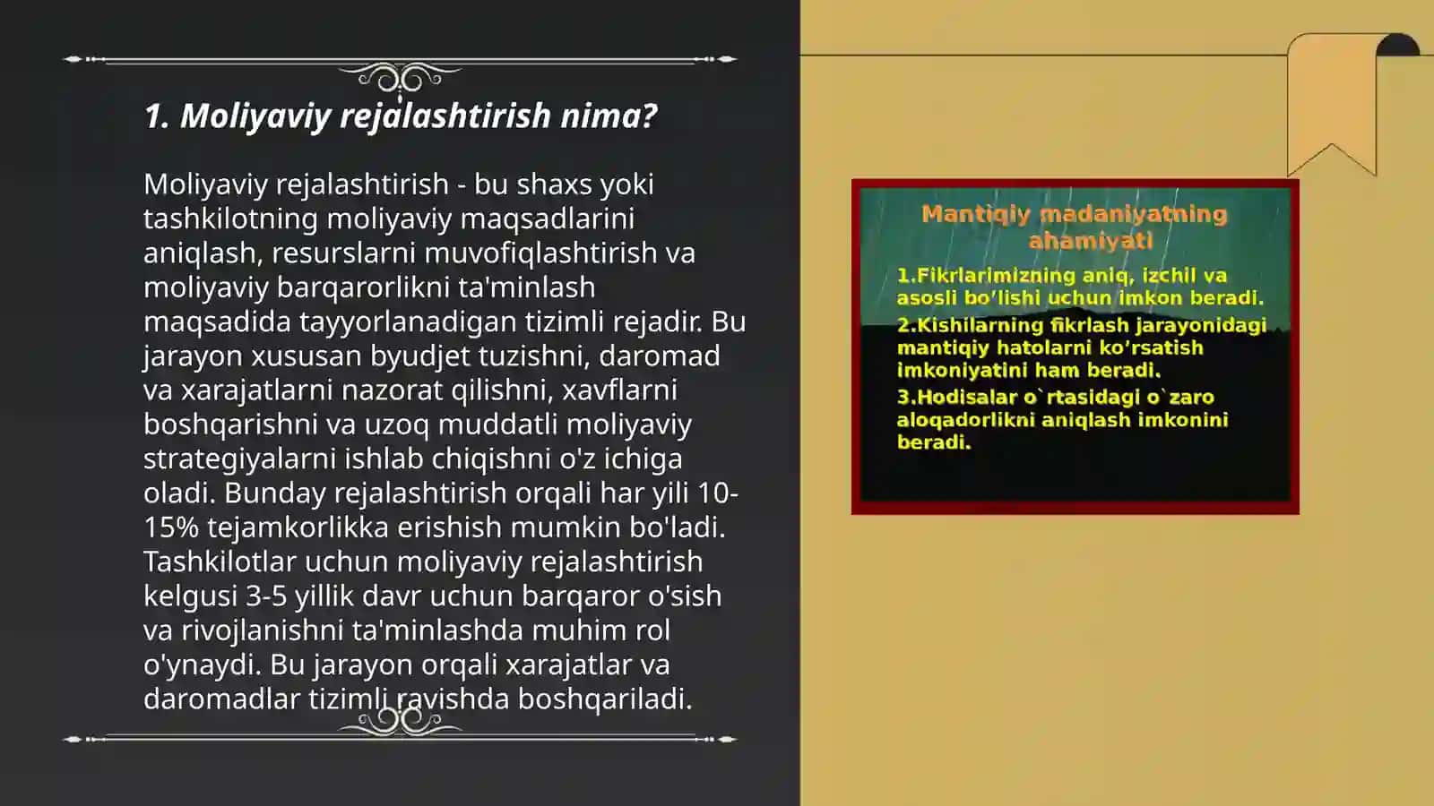 Inson hayotida moliyaviy rejalashtirishning roli va ahamiyati 3