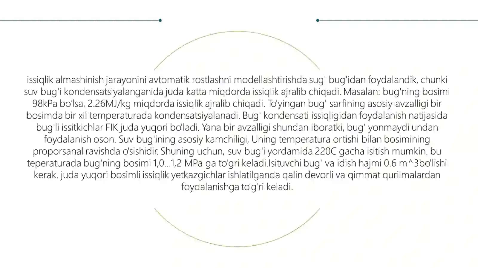 Issiqlik jarayonlarini rostlash 3