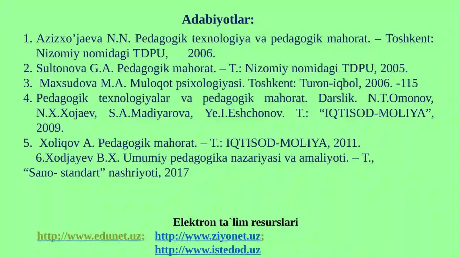 Pedagogik texnikahaqidatushuncha.Pedagogiktexnikanishakllantirishmetodikasi.Nutqtexnikasivamadaniyati 3