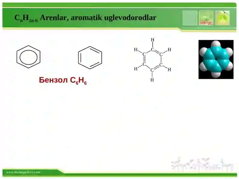 Arenlar. Aromatik uglevodorodlar 3