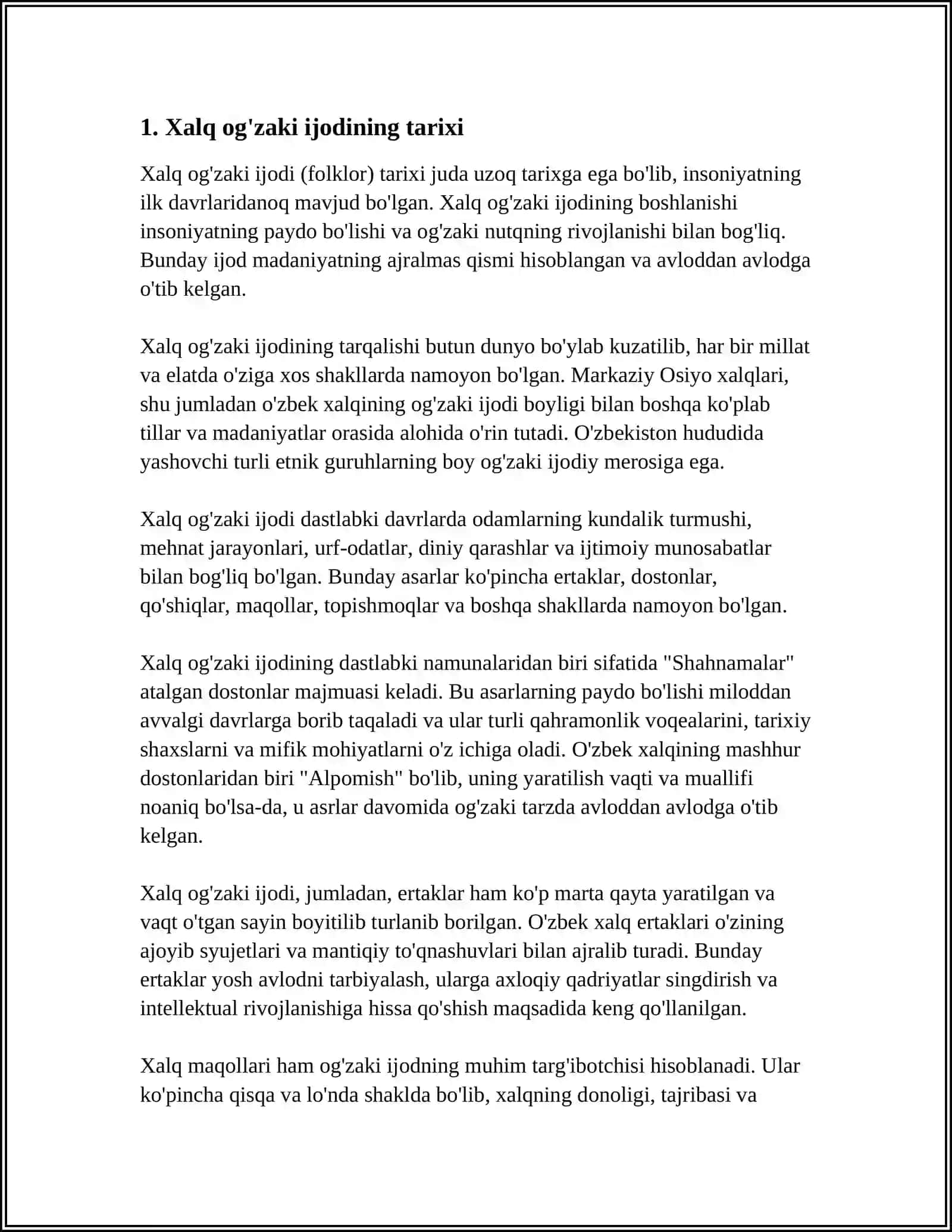 XALQ OĞZAKI IJODI HAQIDA MALUMOT 3
