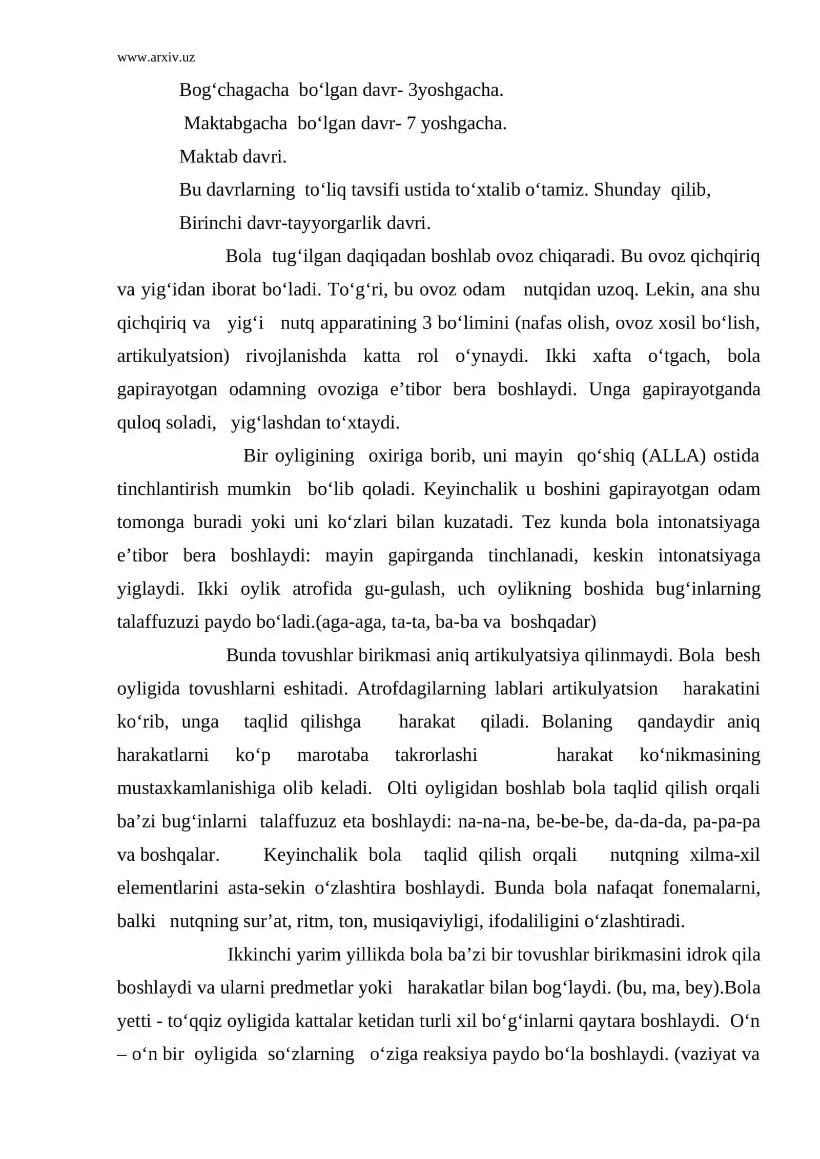 Bolalar nutqining rivojlanish davrlari 3