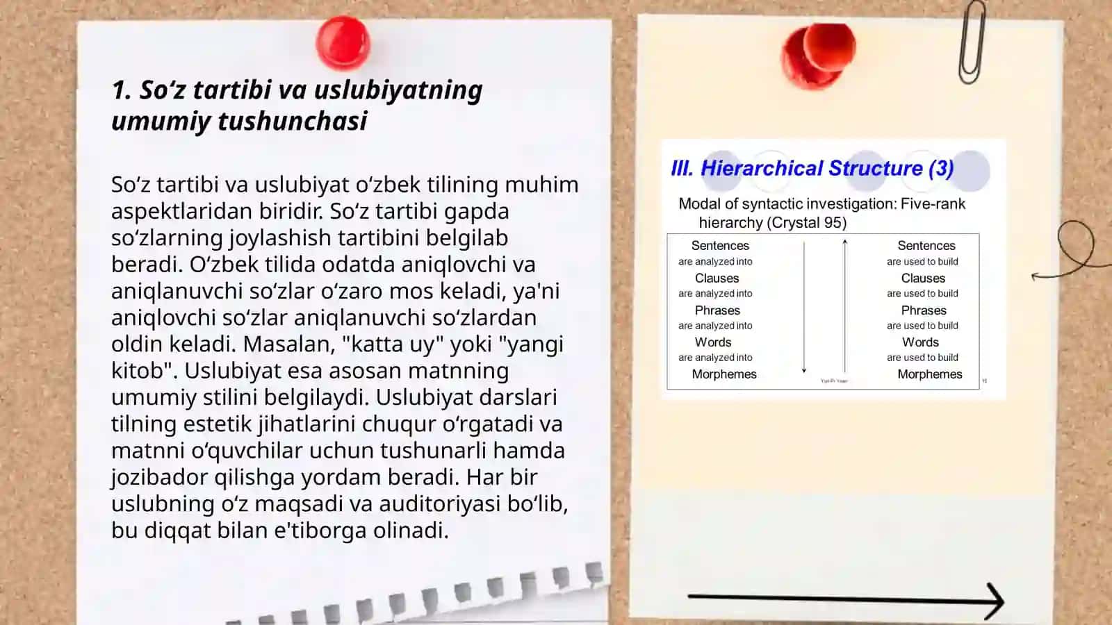 Sintaktik uslubiyat so'z tartibi. Undalmalarning uslubiyat xususiyatlari 3